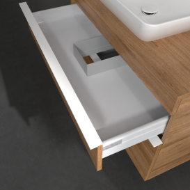 Тумба под раковину Villeroy & Boch Venticello 95,7х50,2 см ДСП дуб канзас/ручка алюминий белый A94102RH