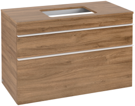 Тумба под раковину Villeroy & Boch Venticello 95,7х50,2 см ДСП дуб канзас/ручка алюминий белый A94102RH