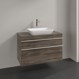 Тумба под раковину Villeroy & Boch Venticello 95,7х50,2 см ДСП каменный дуб/ручка алюминий белый A94102RK