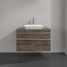Тумба под раковину Villeroy & Boch Venticello 95,7х50,2 см ДСП каменный дуб/ручка алюминий белый A94102RK