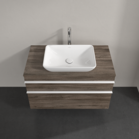 Тумба под раковину Villeroy & Boch Venticello 95,7х50,2 см ДСП каменный дуб/ручка алюминий белый A94102RK