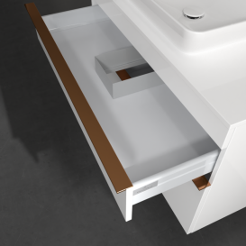 Тумба под раковину Villeroy & Boch Venticello 95,7х50,2 см МДФ глянцевый белый/ручка медь A94105DH