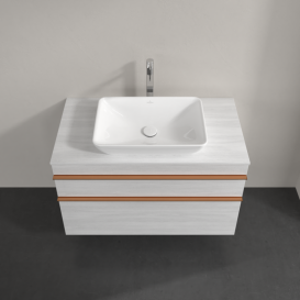 Тумба под раковину Villeroy & Boch Venticello 95,7х50,2 см ДСП/МДФ белое дерево/ручка медь A94105E8