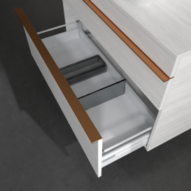 Тумба под раковину Villeroy & Boch Venticello 95,7х50,2 см ДСП/МДФ белое дерево/ручка медь A94105E8