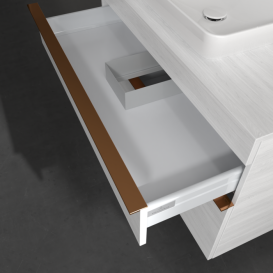 Тумба под раковину Villeroy & Boch Venticello 95,7х50,2 см ДСП/МДФ белое дерево/ручка медь A94105E8