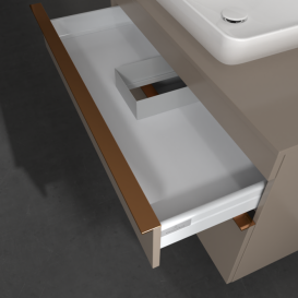 Тумба под раковину Villeroy & Boch Venticello 95,7х50,2 см ДСП трюфель серый/ручка медь A94105VG