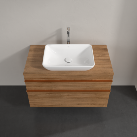 Тумба под раковину Villeroy & Boch Venticello 95,7х50,2 см ДСП дуб канзас/ручка медь A94105RH