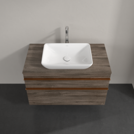 Тумба під раковину Villeroy & Boch Venticello 95,7х50,2 см ДСП кам'яний дуб/ручка мідь A94105RK