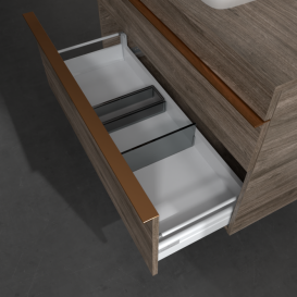 Тумба під раковину Villeroy & Boch Venticello 95,7х50,2 см ДСП кам'яний дуб/ручка мідь A94105RK