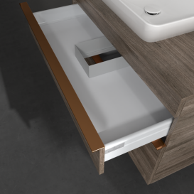 Тумба під раковину Villeroy & Boch Venticello 95,7х50,2 см ДСП кам'яний дуб/ручка мідь A94105RK