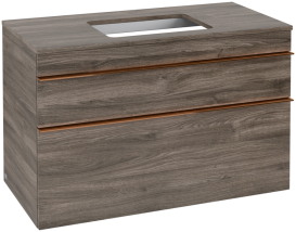 Тумба під раковину Villeroy & Boch Venticello 95,7х50,2 см ДСП кам'яний дуб/ручка мідь A94105RK