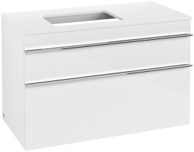 Тумба под раковину Villeroy & Boch Venticello 95,7х50,2 см МДФ глянцевый белый/ручка хром A94201DH