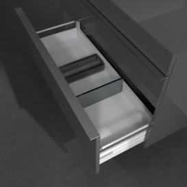 Тумба под раковину Villeroy & Boch Venticello 95,7х50,2 см МДФ глянцевый серый/ручка хром  A94201FP