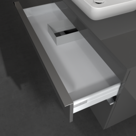 Тумба под раковину Villeroy & Boch Venticello 95,7х50,2 см МДФ глянцевый серый/ручка хром  A94201FP
