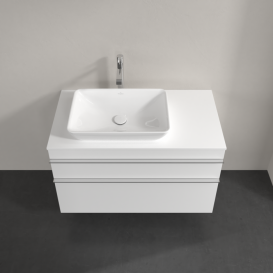 Тумба под раковину Villeroy & Boch Venticello 95,7х50,2 см ДСП/МДФ белый матовый/ручка хром A94201MS