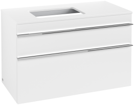 Тумба под раковину Villeroy & Boch Venticello 95,7х50,2 см ДСП/МДФ белый матовый/ручка хром A94201MS