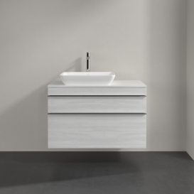 Тумба под раковину Villeroy & Boch Venticello 95,7х50,2 см ДСП/МДФ белое дерево/ручка хром A94201E8