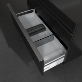 Тумба под раковину Villeroy & Boch Venticello 95,7х50,2 см МДФ черный матовый лак/ручка хром A94201PD