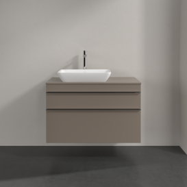 Тумба под раковину Villeroy & Boch Venticello 95,7х50,2 см ДСП трюфель серый/ручка хром A94201VG