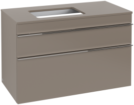 Тумба під раковину Villeroy & Boch Venticello 95,7х50,2 см ДСП трюфель сірий/ручка хром A94201VG