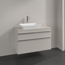 Тумба под раковину Villeroy & Boch Venticello 95,7х50,2 см ДСП мягкий серый/ручка хром A94201VK
