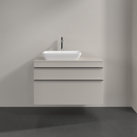 Тумба под раковину Villeroy & Boch Venticello 95,7х50,2 см ДСП мягкий серый/ручка хром A94201VK