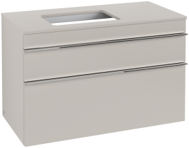 Тумба под раковину Villeroy & Boch Venticello 95,7х50,2 см ДСП мягкий серый/ручка хром A94201VK