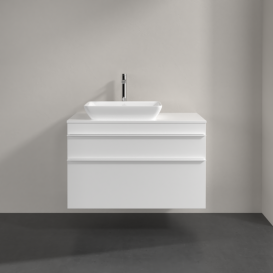 Тумба под раковину Villeroy & Boch Venticello 95,7х50,2 см МДФ глянцевый белый/ручка алюминий белый A94202DH