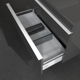 Тумба под раковину Villeroy & Boch Venticello 95,7х50,2 см МДФ глянцевый серый/ручка алюминий белый A94202FP