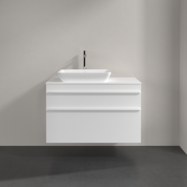 Тумба под раковину Villeroy & Boch Venticello 95,7х50,2 см ДСП/МДФ белый матовый/ручка алюминий белый A94202MS