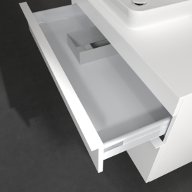 Тумба под раковину Villeroy & Boch Venticello 95,7х50,2 см ДСП/МДФ белый матовый/ручка алюминий белый A94202MS