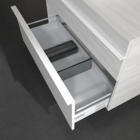 Тумба під раковину Villeroy & Boch Venticello 95,7х50,2 см ДСП/МДФ біле дерево/ручка алюміній білий A94202E8