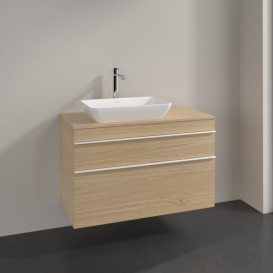 Тумба под раковину Villeroy & Boch Venticello 95,7х50,2 см ДСП северный дуб/ручка алюминий белый A94202VJ