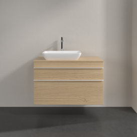Тумба под раковину Villeroy & Boch Venticello 95,7х50,2 см ДСП северный дуб/ручка алюминий белый A94202VJ