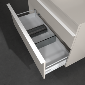 Тумба под раковину Villeroy & Boch Venticello 95,7х50,2 см ДСП мягкий серый/ручка алюминий белый A94202VK