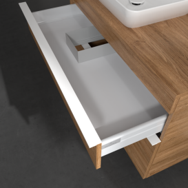Тумба под раковину Villeroy & Boch Venticello 95,7х50,2 см ДСП дуб канзас/ручка алюминий белый A94202RH