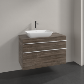 Тумба под раковину Villeroy & Boch Venticello 95,7х50,2 см ДСП каменный дуб/ручка алюминий белый A94202RK
