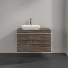 Тумба под раковину Villeroy & Boch Venticello 95,7х50,2 см ДСП каменный дуб/ручка алюминий белый A94202RK