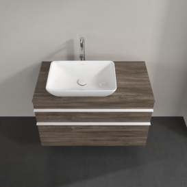 Тумба под раковину Villeroy & Boch Venticello 95,7х50,2 см ДСП каменный дуб/ручка алюминий белый A94202RK