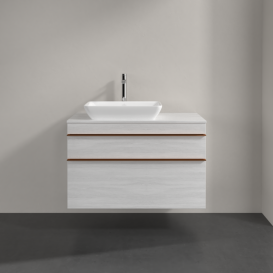 Тумба под раковину Villeroy & Boch Venticello 95,7х50,2 см ДСП/МДФ белое дерево/ручка медь A94205E8
