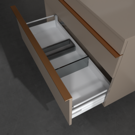 Тумба под раковину Villeroy & Boch Venticello 95,7х50,2 см ДСП трюфель серый/ручка медь A94205VG