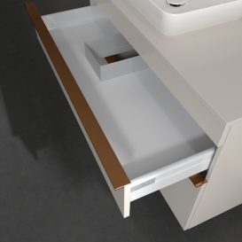 Тумба под раковину Villeroy & Boch Venticello 95,7х50,2 см ДСП мягкий серый/ручка медь A94205VK