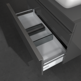 Тумба под раковину Villeroy & Boch Venticello 95,7х50,2 см МДФ глянцевый серый/ручка хром A94301FP