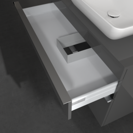 Тумба под раковину Villeroy & Boch Venticello 95,7х50,2 см МДФ глянцевый серый/ручка хром A94301FP