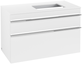 Тумба под раковину Villeroy & Boch Venticello 95,7х50,2 см ДСП/МДФ белый матовый/ручка хром A94301MS