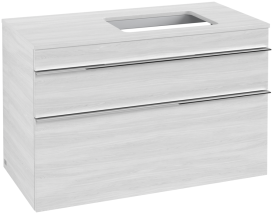 Тумба под раковину Villeroy & Boch Venticello 95,7х50,2 см ДСП/МДФ белое дерево/ручка хром A94301E8