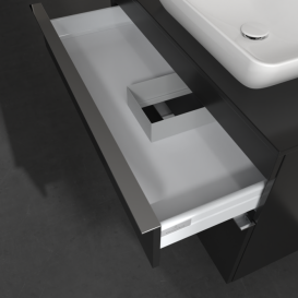 Тумба под раковину Villeroy & Boch Venticello 95,7х50,2 см МДФ черный матовый лак/ручка хром A94301PD