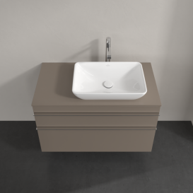 Тумба под раковину Villeroy & Boch Venticello 95,7х50,2 см ДСП трюфель серый/ручка хром A94301VG