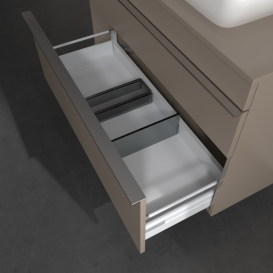 Тумба под раковину Villeroy & Boch Venticello 95,7х50,2 см ДСП трюфель серый/ручка хром A94301VG