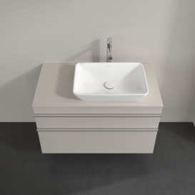 Тумба под раковину Villeroy & Boch Venticello 95,7х50,2 см ДСП мягкий серый/ручка хром A94301VK